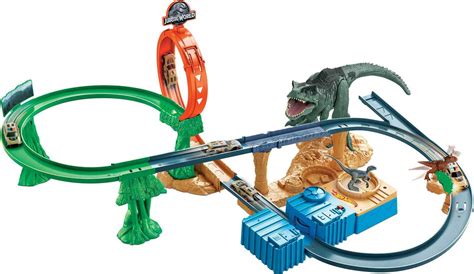 Buy Hot Wheels Jurassic World Dominion Clash N Crash Track Set With 1 Hot Wheels Car Motorized