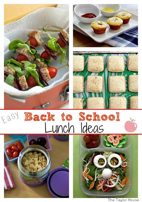 Easy Back to School Lunch Ideas - The Taylor House