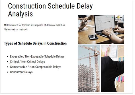 Construction Schedule Delay Analysis Common Methods Projectcubicle