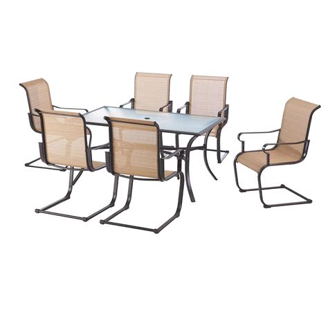 Hampton Bay Belleville 7 Piece C Spring Patio Dining Set The Home Depot Canada