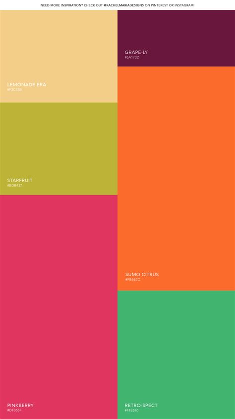 Tropical Fruit Salad Color Palette Modern Branding Colorful Visual