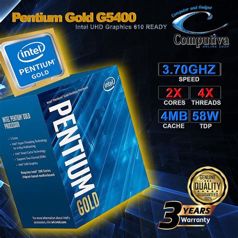 Jual Intel Pentium Gold G5400 Box Lga 1151 3 7ghz 4mb Shopee Indonesia