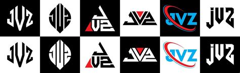 Jvz Letter Logo Design In Six Style Jvz Polygon Circle Triangle