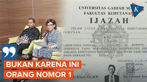 Rektor UGM Klarifikasi Ijazah Palsu Presiden Jokowi Bentuk Tanggung