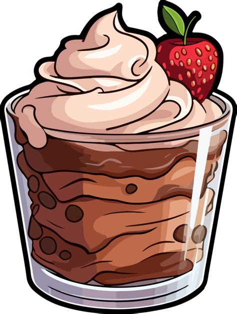 Ai Generated Chocolate Mousse Clipart Design Illustration Png