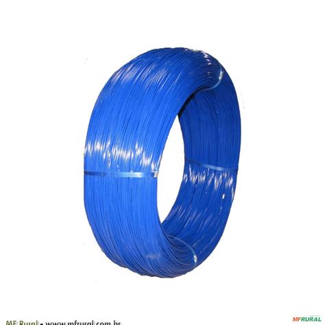 Arame Galvanizado Revestido Em Pvc Azul Bwg Mm Kg Em