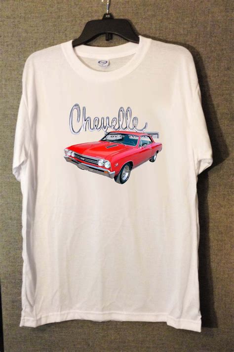 New Red 1967 Chevy Chevelle White T Shirt 3x Large