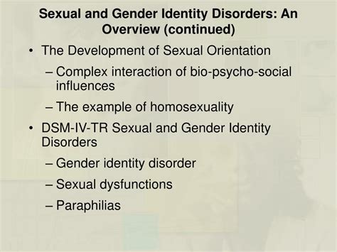 Ppt Chapter Sexual And Gender Identity Disorders Powerpoint