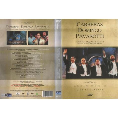 Dvd Carreras Domingo Pavarotti Zubin Mehta Live In Concert Submarino