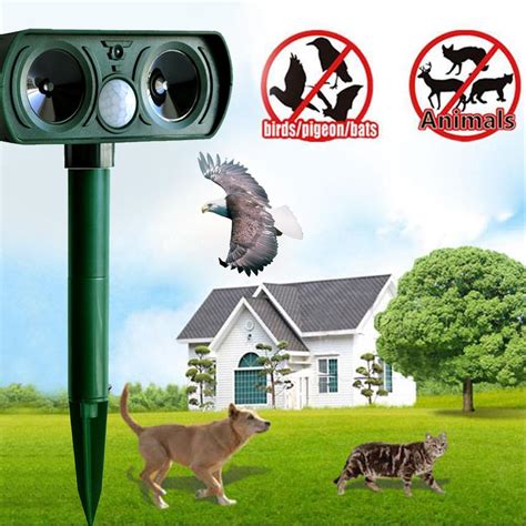 Anti nuisible Répulsif solaire ultrasonique pour animaux capteur de