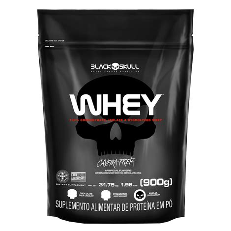 Whey Protein Black Skull Isolado Concentado E Hidrolisado Baunilha G