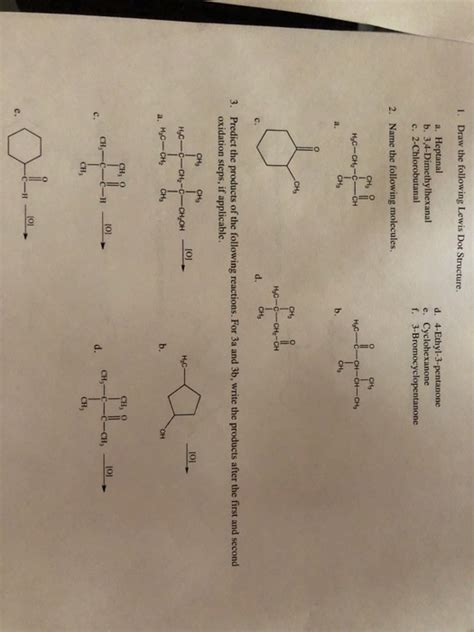 Solved 1. Draw the following Lewis Dot Structure. a. | Chegg.com