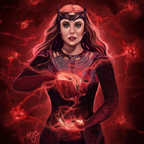 Artstation Fan Art Scarlet Witch Wanda Maximoff Jenn Rubio Reference