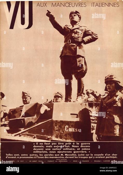 1934 FRANCIA Il Fascista Italiano Duce BENITO MUSSOLINI In