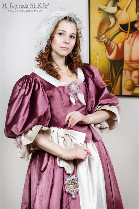 Baroque Dress Historical Costume 17th Century Noble Dress Etsy