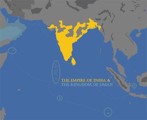 The Empire Of India And The Kingdom Of Oman Rimaginarymaps