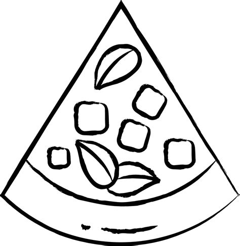 cheese pizza slice hand drawn vector illustration 35499326 Vector Art ...