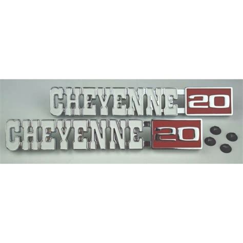 C10 Fender Emblems With Hardware Cheyenne20 Pair Chevrolet 1971 1972