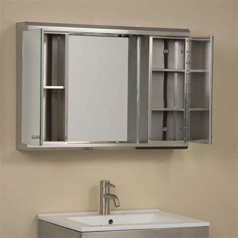 Illumine Dual Stainless Steel Medicine Cabinet with Lighted Mirror - Medicin… | Medicine cabinet ...