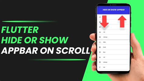 How To Hide The Appbar And Make It Appear When You Scroll In Flutter