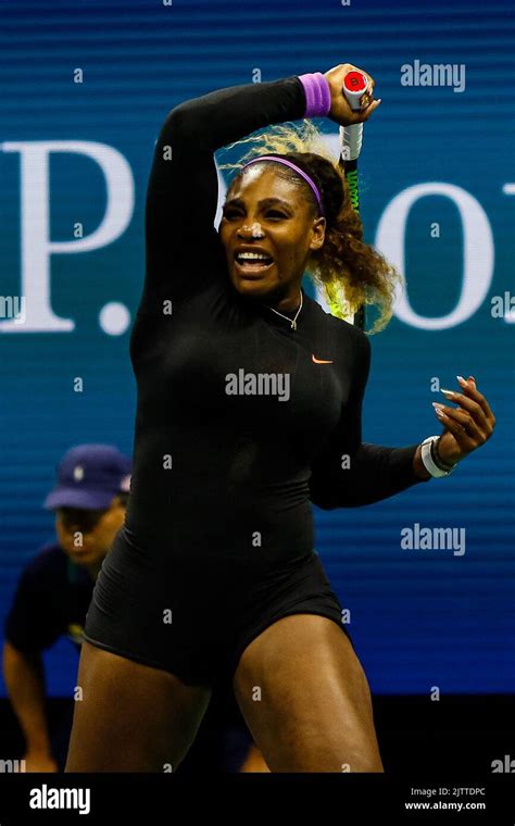 Serena Williams Playing Against Wang Qiang And Setting Her 100th Us