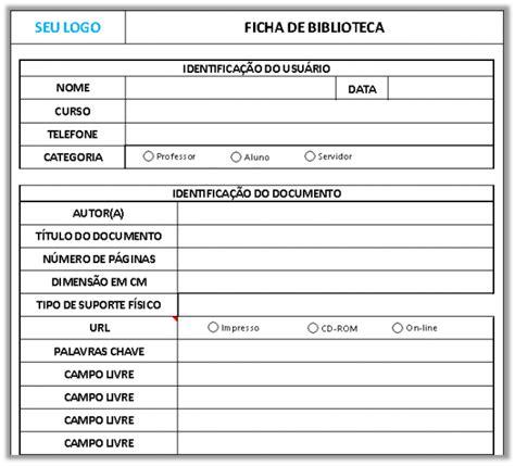 Ficha De Biblioteca Em Excel Smart Planilhas