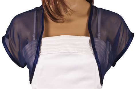 Ladies Navy Blue Chiffon Bolero Shrug Sizes 4 30 Etsy