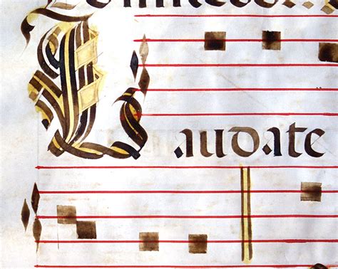 Antiphonal Leaf C 1525 Gregorian Chant Luke And Psalms Im 11712