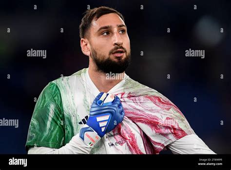 Gianluigi Donnarumma Of Italy Warms Up During The Euro 2024 Qualifiers