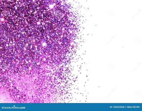 O Brilho Roxo Sparkles No Fundo Branco Foto De Stock Imagem De