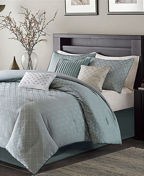 Madison Park Biloxi Jacquard Geometric 7 Pc Comforter Set Queen