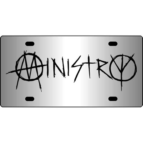 Ministry Band Logo Mirror License Plate