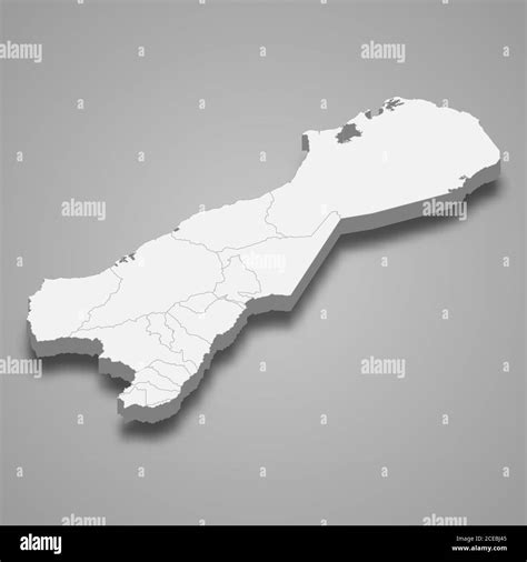 3d map of La Guajira is a department of Colombia Stock Vector Image ...