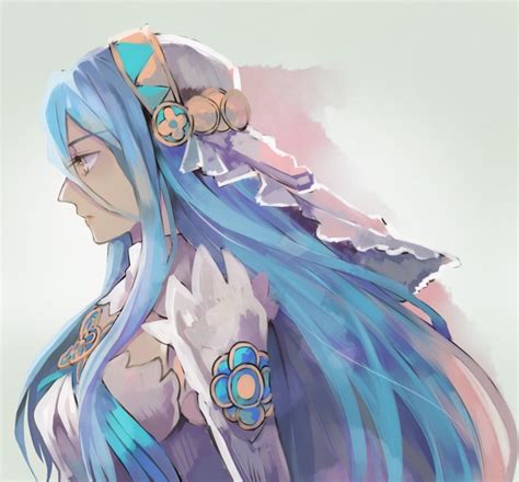 Safebooru 1girl Azura Fire Emblem Blue Hair Closed Mouth Fire