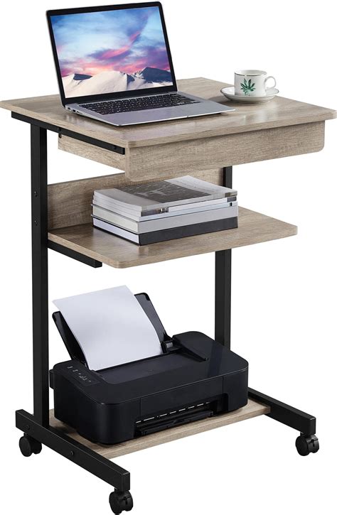 Yaheetech Table Informatique Bureau D Ordinateur Portable Roulant Poste