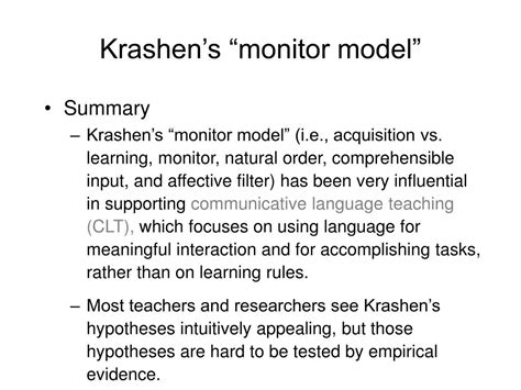 Ppt Krashen’s “monitor Model” Powerpoint Presentation Free Download Id 654944