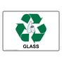 Recycling Trash Conserve Recyclable Items Sign Glass