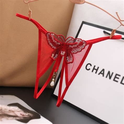 Culotte slip Poblador Culotte en dentelle perlée pour femme lingerie