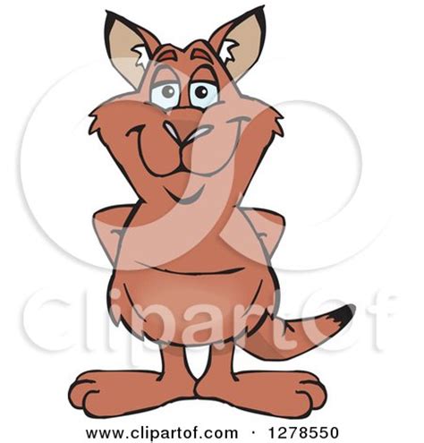 Clipart of a Happy Red Kangaroo - Royalty Free Vector Illustration by ...