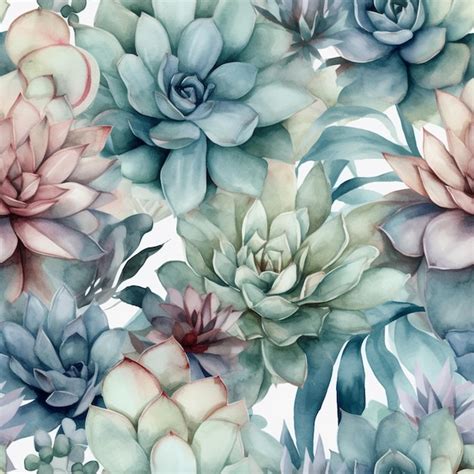 Premium Ai Image There Are Many Succulents Of Different Colors On A