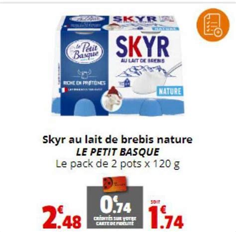 Promo Skyr Au Lait De Brebis Nature Le Petit Basque Chez Coccinelle