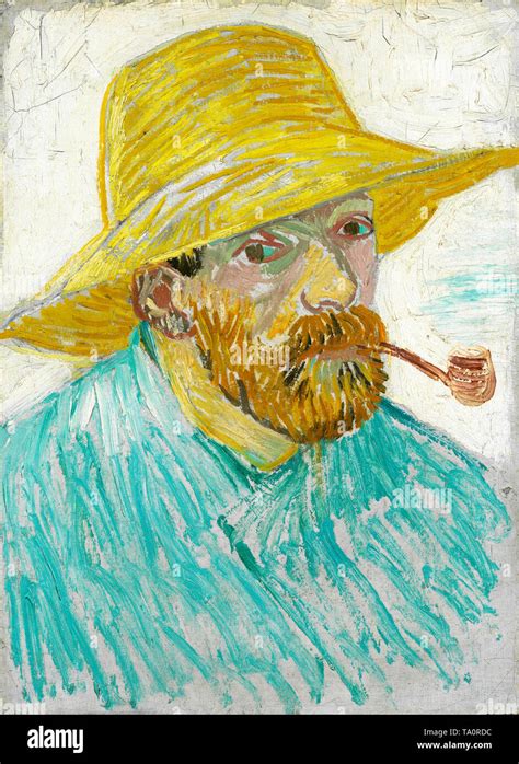 Vincent Van Gogh Selbstbildnis Mit Pfeife Und Strohhut 1887