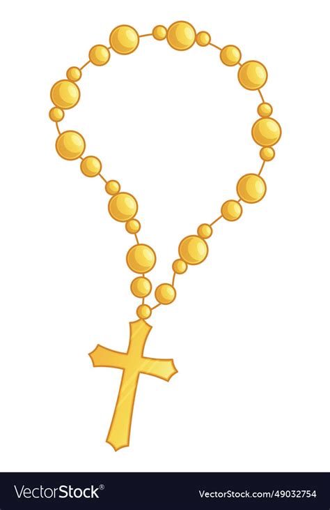 catholic rosary beads  cross royalty  vector image