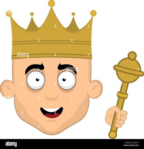 Ilustraci N Vectorial De La Cara De La Cabeza De Un Rey De Dibujos