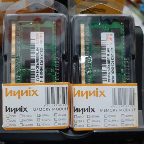 Jual Memory Ram Laptop Notebook Hynix Sodimm Ddr3 4gb Pc10600 1333mhz