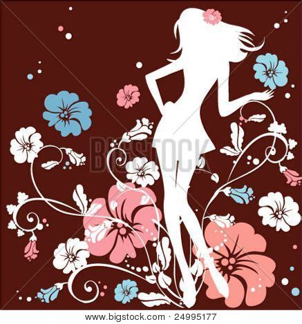 Girl Silhouette On Vector Photo Free Trial Bigstock