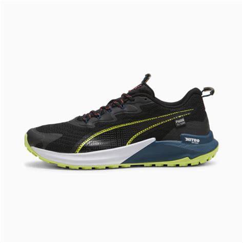 Кросівки Fast Trac Nitro 2 Mens Trail Running Shoes Колір Чорний Puma Black Lime Pow Ocean