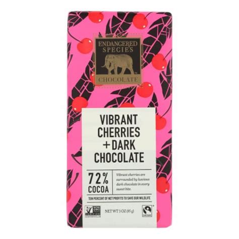 Endangered Species Chocolate Bars Dark Percent Cocoa Cherries