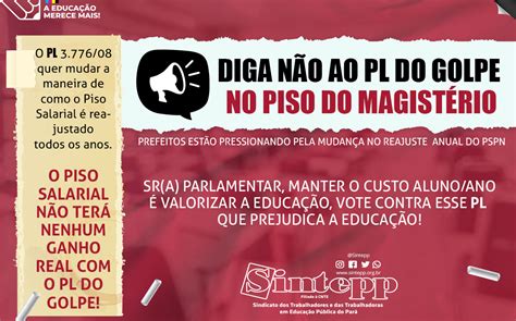 Diga não ao golpe contra o Piso Salarial do Magistério SINTEPP