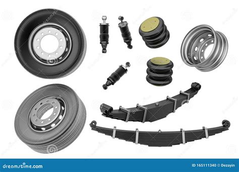 Many New Auto Parts for Commercial Transport Truck. Stock Illustration ...